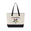 Canvas Tote Bag — Colorful Star & "GRL PWR" Graphic Zippered Tote - Eden's Custom Apparel & Graphics
