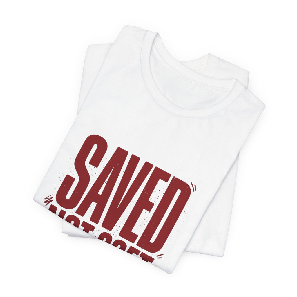Saved Not Soft Tee | Christian streetwear, vintage - wash typography - Eden's Custom Apparel & Graphics