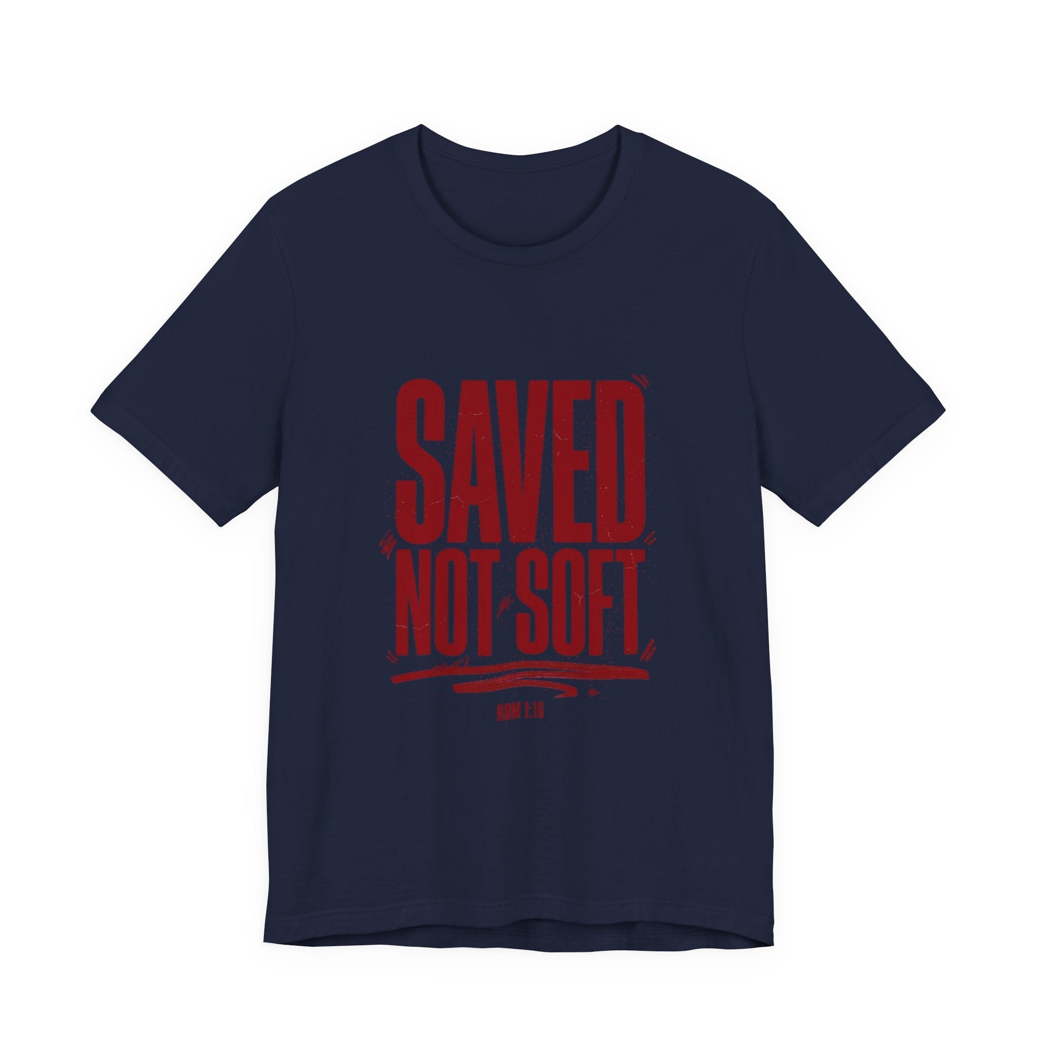 Saved Not Soft Tee | Christian streetwear, vintage - wash typography - Eden's Custom Apparel & Graphics