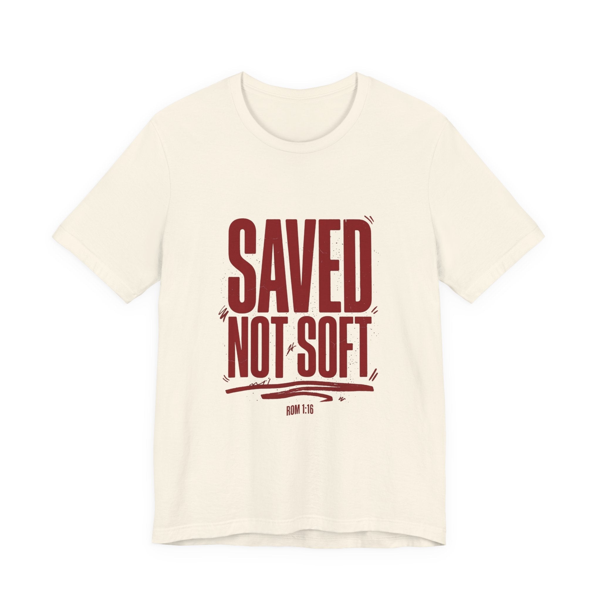 Saved Not Soft Tee | Christian streetwear, vintage - wash typography - Eden's Custom Apparel & Graphics