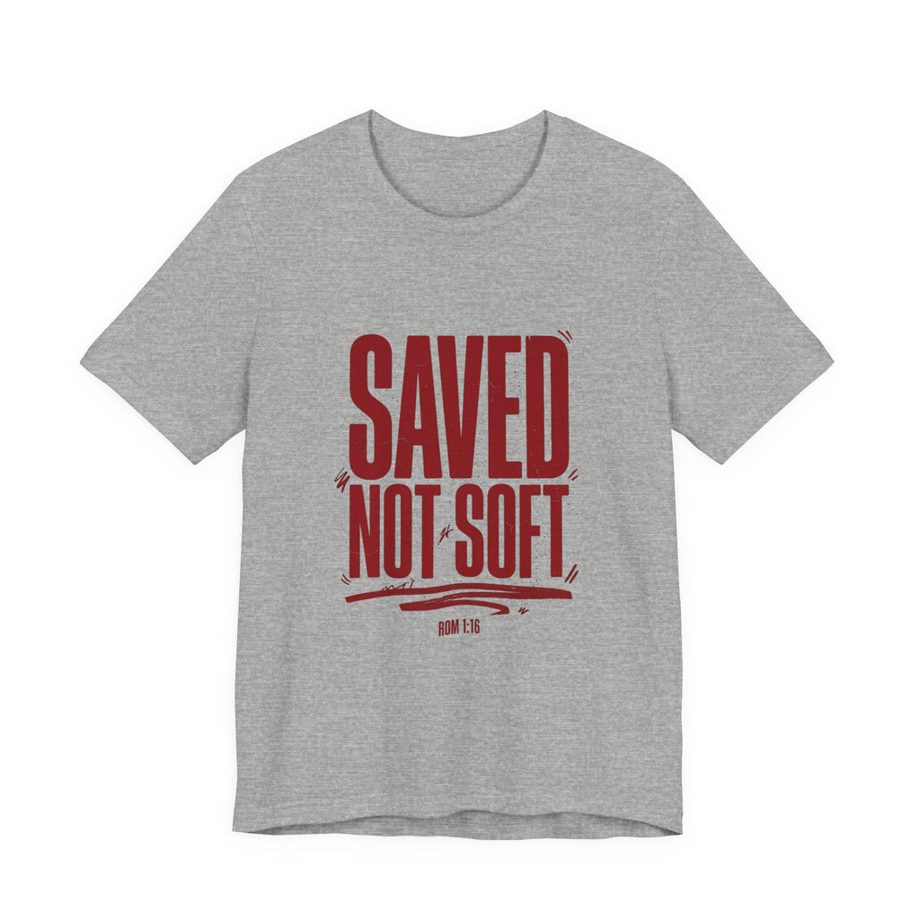 Saved Not Soft Tee | Christian streetwear, vintage - wash typography - Eden's Custom Apparel & Graphics