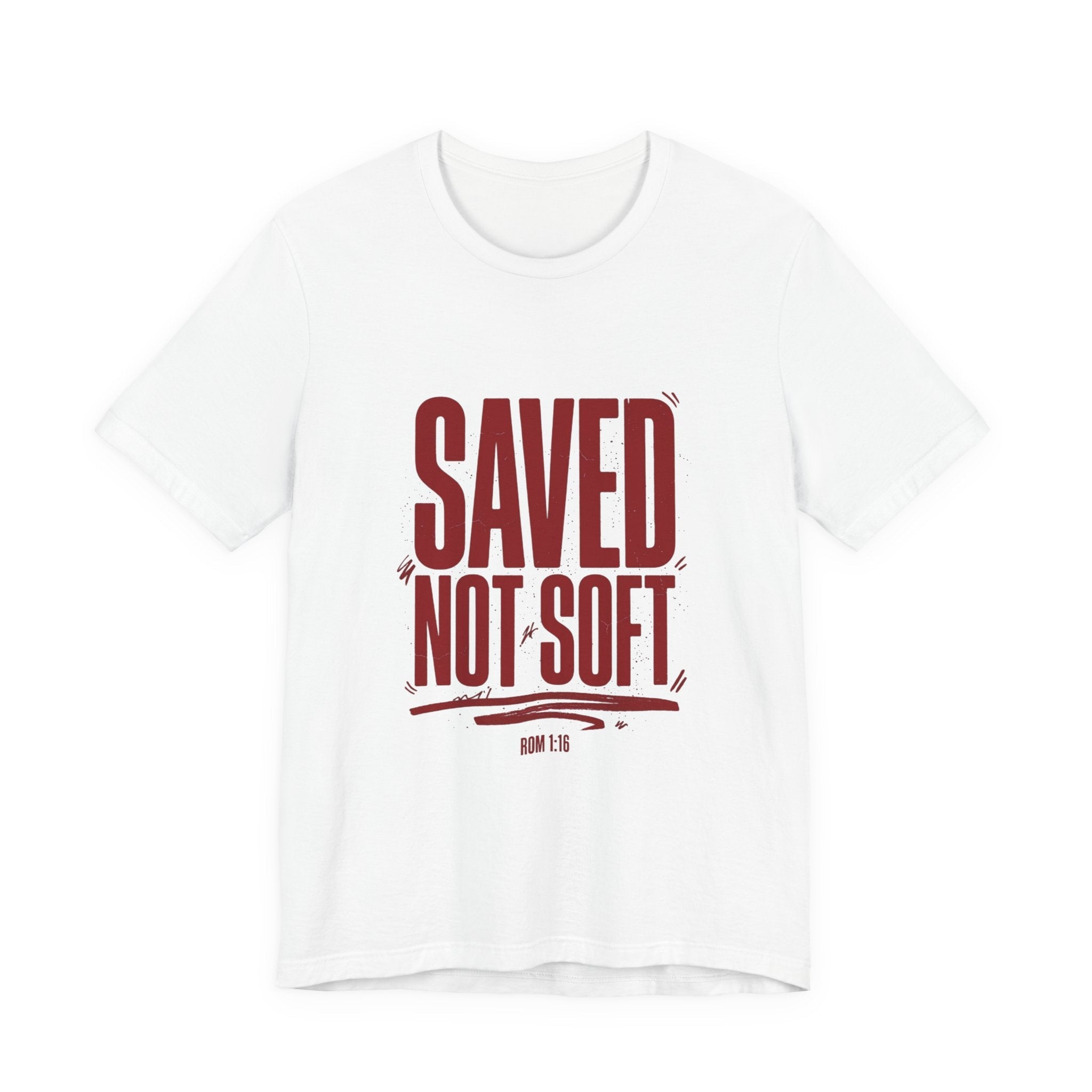 Saved Not Soft Tee | Christian streetwear, vintage - wash typography - Eden's Custom Apparel & Graphics