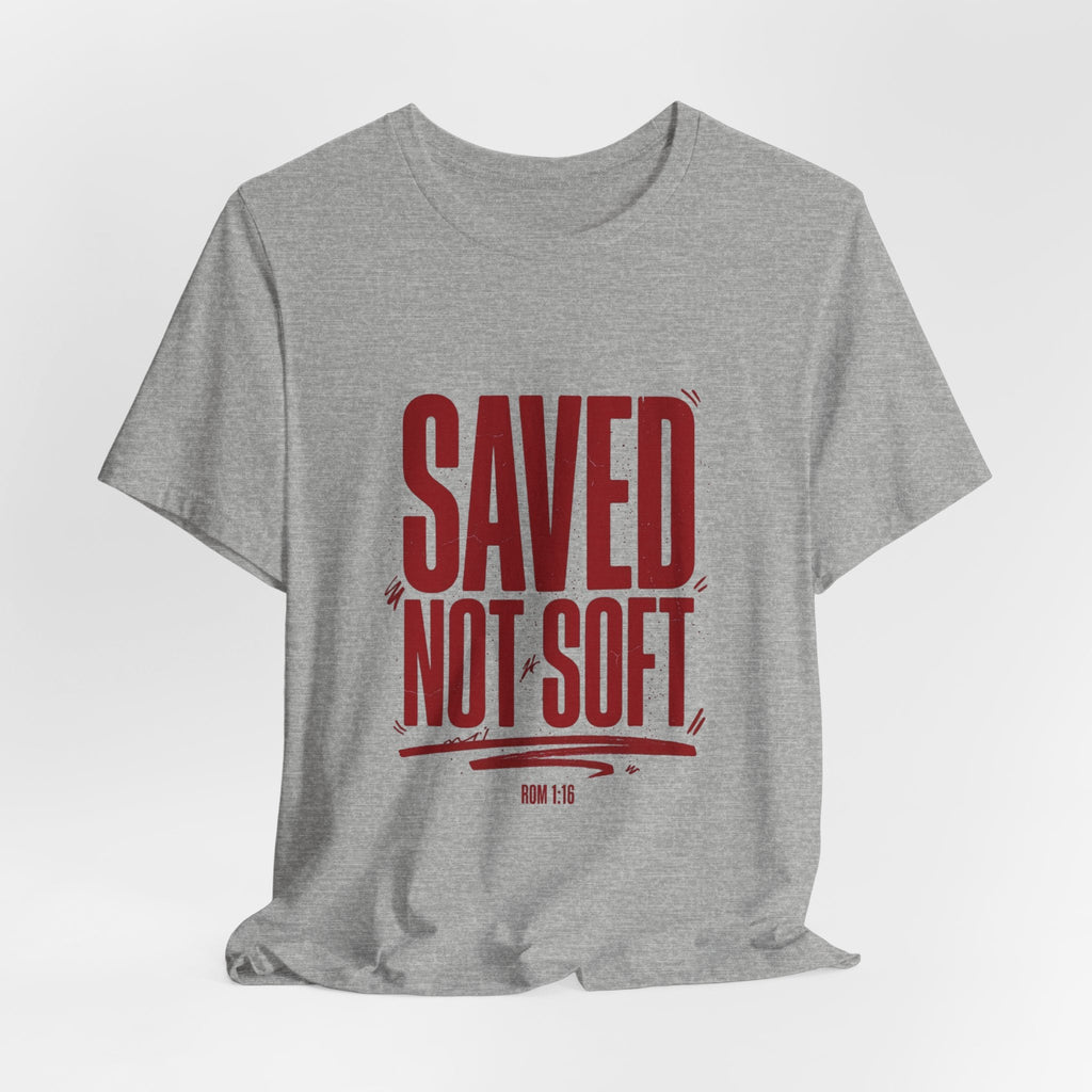Saved Not Soft Tee | Christian streetwear, vintage - wash typography - Eden's Custom Apparel & Graphics