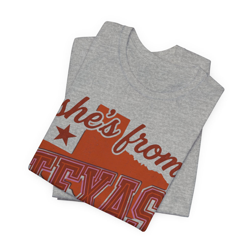 She's From Texas Tee | Texas Pride, Southern Cowgirl State Shirt - Eden's Custom Apparel & Graphics