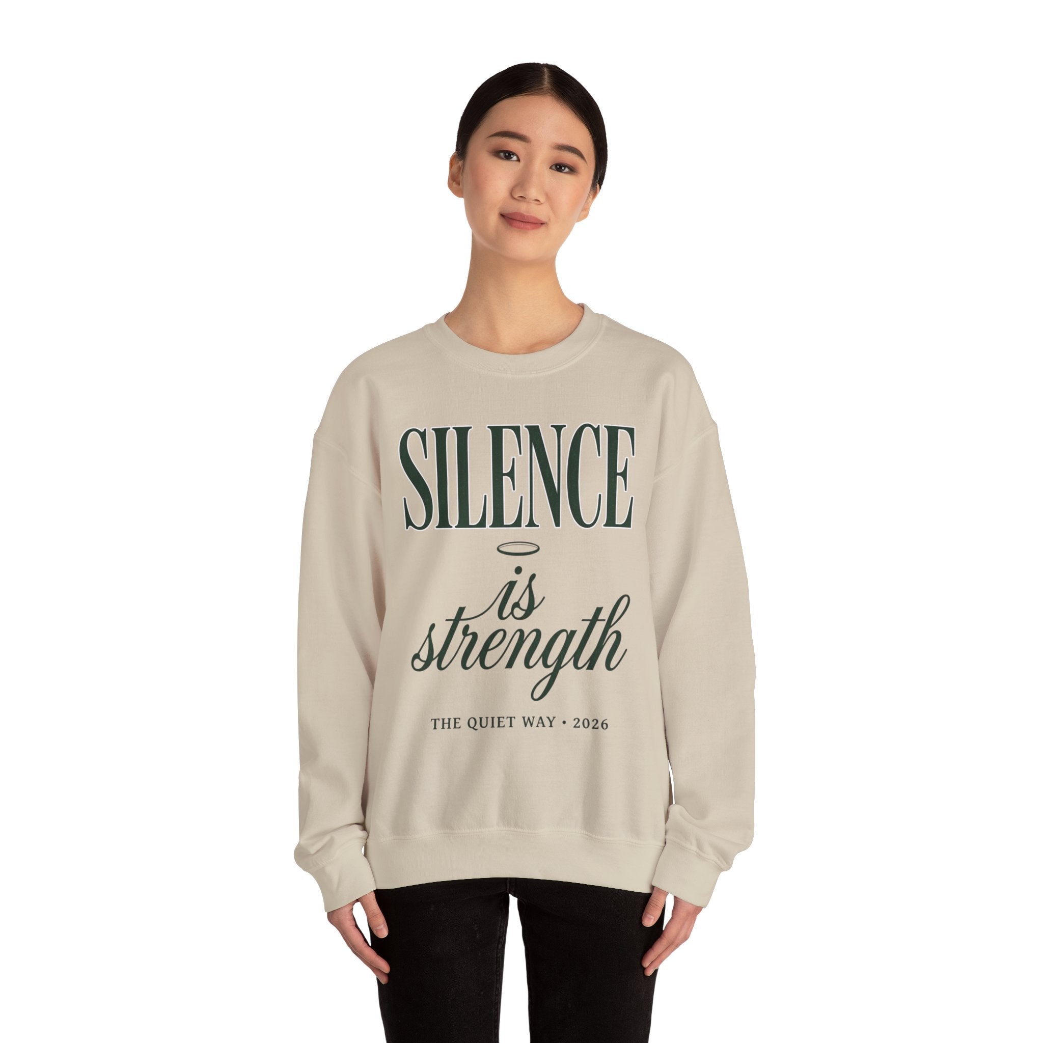 Silence Is Strength Sweatshirt | Pope - Style Iconography, Quiet Power - Eden's Custom Apparel & Graphics