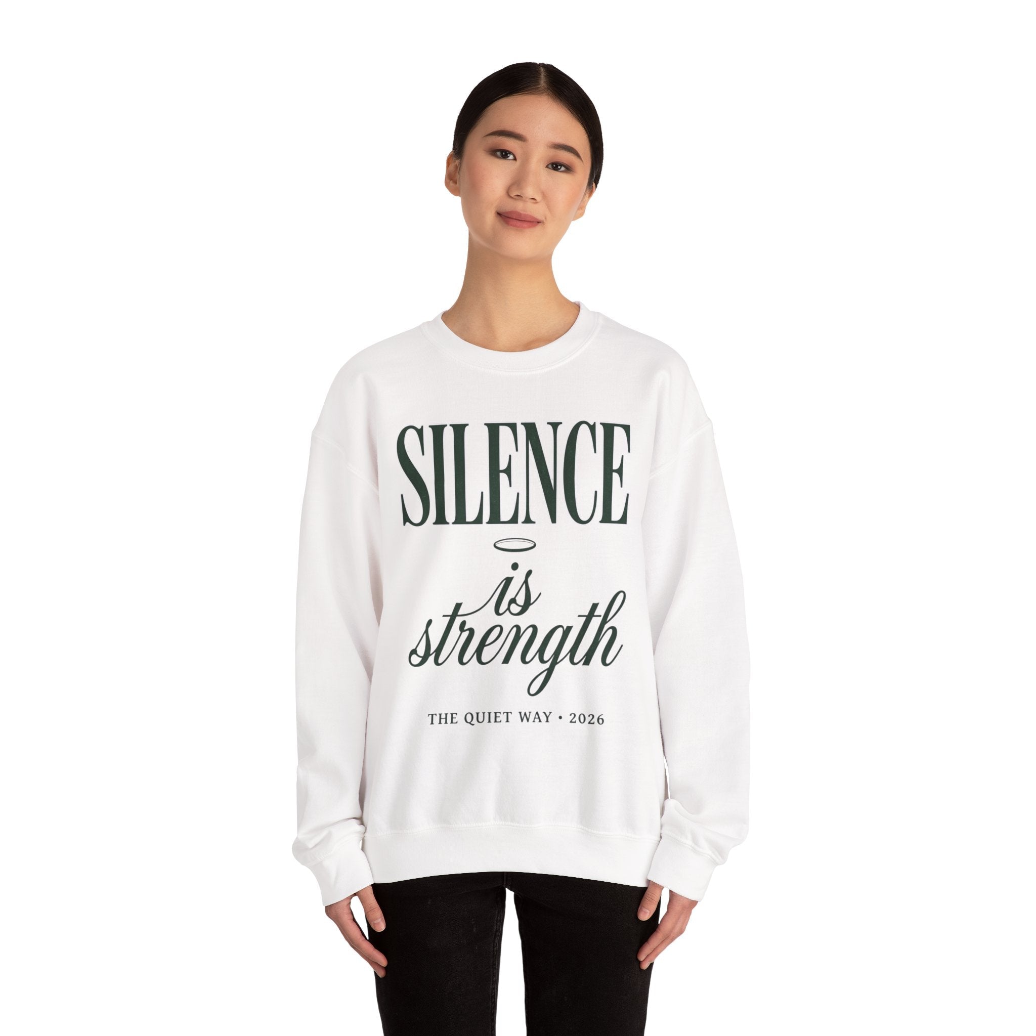 Silence Is Strength Sweatshirt | Pope - Style Iconography, Quiet Power - Eden's Custom Apparel & Graphics